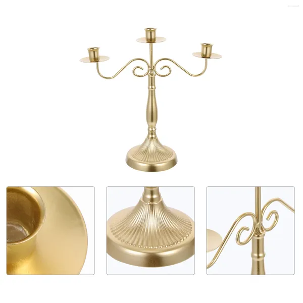 Bougeoirs de sol, chandelier de décoration de Table à manger, support européen en fer, candélabre Vintage