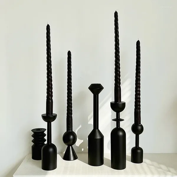 Bougeoirs pour décoration d'anniversaire Table en verre Candelabra Candelabros Stick Stick