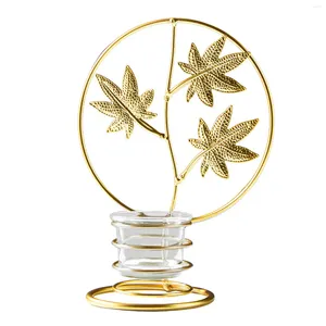 Kandelhouders voor thee licht kantoor ijzer ornament bruilofthouder goud tafel middelpunt home decor woonkamer evenementen modern