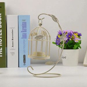 Bougeoirs autoportants à collectionner décoratif créatif vintage Bird Cage Shape Bandlelight Stand Holder Holiday Supplies