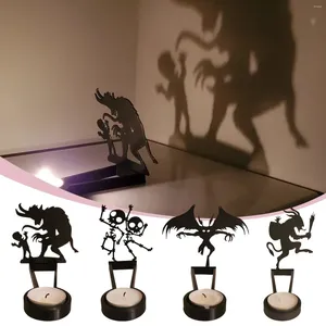 Bougeoirs drôle support d'ombre chandelier décoration de Table atmosphère Projection amusant noir Silhouette Table