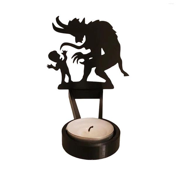 Bougeoirs Drôle Ombre Vintage Halloween Décor À La Maison Pièce Maîtresse Bougeoir De Table Décoratif TeaLight Stands