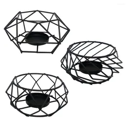 Candalas Candelas geométricas Arte de hierro forjado Crafts Decoración del hogar Metal Pequeño titular de la jaula Ornamentos