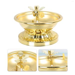 Bougeoirs Ghee Support de lampe Fournitures Alliage Beurre Décor Stand Céramique Huile Base Support Décoratif Diwali Pour Bouddha