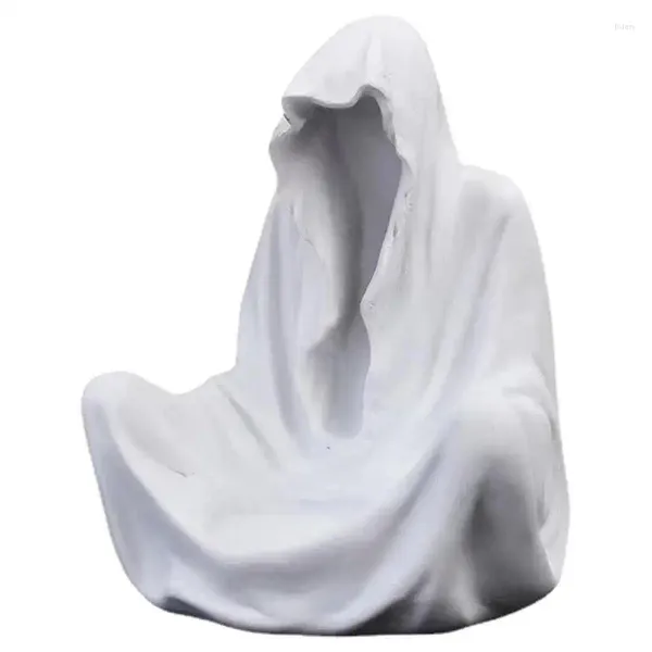 Titulares de velas Titular de la estatua Ghost |Figuras sin rostro Candleholder Resin Craft Candelera blanca para supli