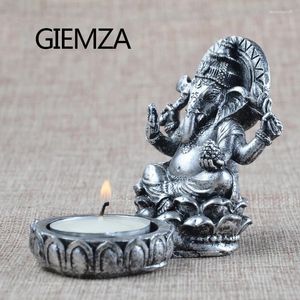 Kandelhouders Giemza Elephant God Candlestick Zuidoost -Aziatische tempels en boeddhistische ambachten Geurende ornamenten Vintage