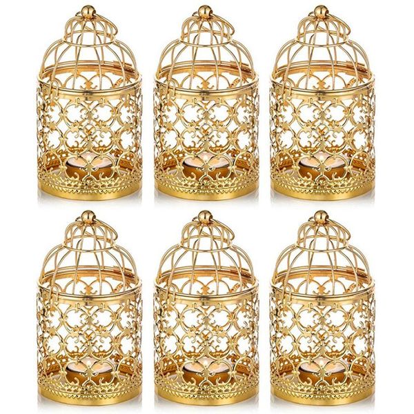 Bougeoirs Cadeau Décoration De La Maison Articles De Fête Vintage En Métal Artisanat Candélabre Plaque Chandelier Cage À Oiseaux Bougeoir Tea Light 230525