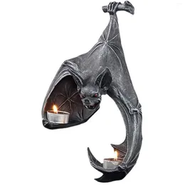 Candlers Cadeaux Resin Habrifier le chandelier avec chauve-souris pour les amateurs d'Halloween Applications larges Tealight