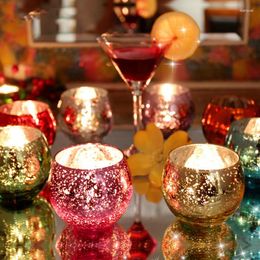 Kaarsenhouders glas kleurrijke houder beker cadeau bruiloft vintage klein formaat tafel bougeoir en verre home decoratie dl60zt