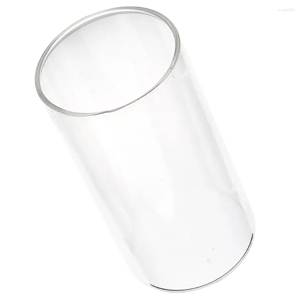 Bougeoirs en verre, support transparent, cylindre, abat-jour pour bougies pilier, pot de couverture