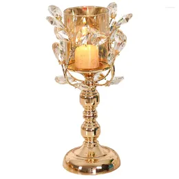 Candlers Glass High Foot Congles romantiques Dîner de bougies romantiques Mariage de mariage CRÉATIVE MAISON GOLDEN CRISTAL