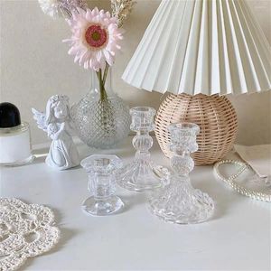 Kaarsenhouders glazen houder huishoudelijke staaf was wax base romantische tafel creatieve woningdecoratie