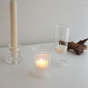 Kandelaars Glass Votief Duidelijke Tealight Holder voor bruiloft centerpieces Home Decor