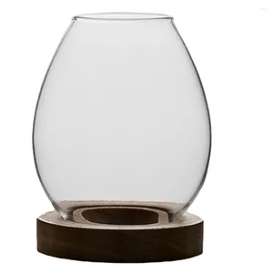 Bougeoirs en verre coupe-vent, cône Zen Transparent, chandelier rétro classique pour la maison
