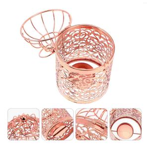 Bougeoirs Or Cage Forholder Mariage Décor Oiseau Lanterne Rose En Vrac Photophore Décoratif Ramadan Lanternes Table Plaqué Chandelier