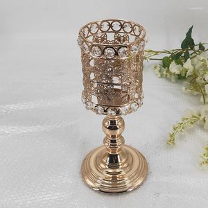 Candlers porte-cristal Gold Crystal Decoration Decoration Table Centres Candabra Birthday Party Flower Vase Decor Home Decor