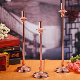 Candlers Gold Europeal Metal Holder Simple Golden Wedding Decoration Bar Party Room Home