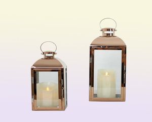 Bandlers en verre or nordique chandelle chandelle bougette lampe à vent lanterne de mariage centres de Noël jardin en plein air1948632