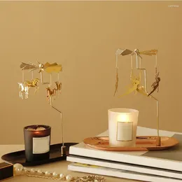 Candlers Gold Wedding Party Decoration Homeder Spoting Rotation Rotating Candlestick Spinning