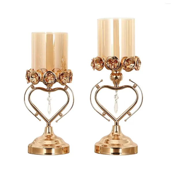 Bougeoirs Golden Holder Bandleder Candlestick pour le dîner de décoration de mariage Tablette maîtresse de créneaux de maison Gift Vaintes