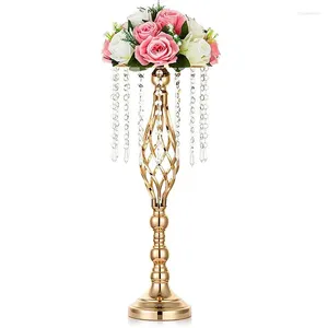 Kaarsenhouders gouden metalen kandelaar bloemenstandaard vaas tafel middelpunt evenement rek weg lood bruiloft decor