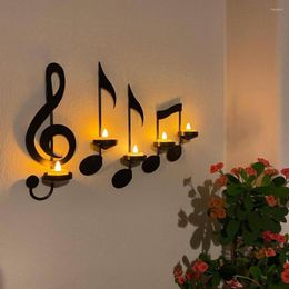 Bougeoirs grande salle à manger écologique mur note musicale tasse support de rangement créatif support en métal décor à la maison