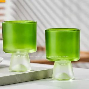 Candlers en verre vert tasse d'eau givrée à la boisson froide latte café vin bougies en gros de bonbons bar à la maison accessoires modernes