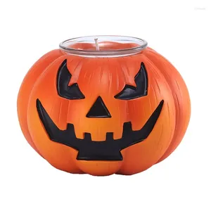 Candlers Halloween Face Pumpkin Halder Lampe Candlestick Resin Art Crafts Desktop Decoration
