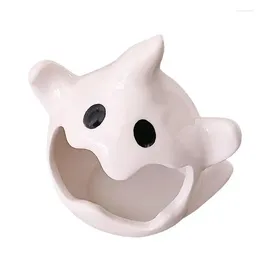 Candlers Halloween Ghost Design Holder Céramic Decorative Stand Multifonctional Rack pour la maison de chambre à coucher