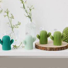 Kaarsenhouders handgemaakte geschenkdoos ingesteld met hand po props soja wax creatief groen cactus vorm ornament