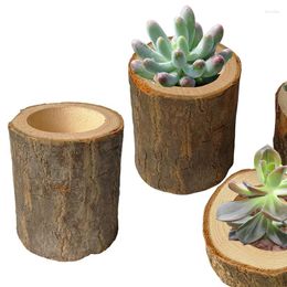 Kaarsenhouders handgemaakte houten boomschors planten pot kandelaar ornamenten pilaar ontwerp bruiloftdecoratie kandelabra voor thuis
