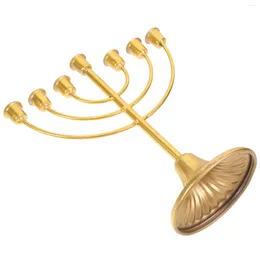 Bougeoirs Hanukkah Menorah lit chambre décor Vintage chandeliers ornement support de bureau chambre candélabre en fer forgé métal pour table