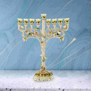 Bougeoirs Hanukkah Menorah Porte-bâtons juifs vintage décoratifs Judaica Israël Festival Party