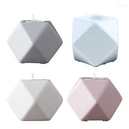 Kandelaars Hexagon Ceramics Candlestick Floral Patroon voor het maken