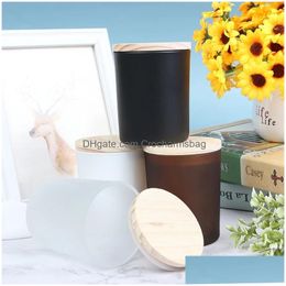 Kandelaars Houder Amber Glazen Potten Lege Ronde Cosmetische Pot Voor Diy Romantische Decoratieve Drop Levering Huis Tuin Decor Dhngh