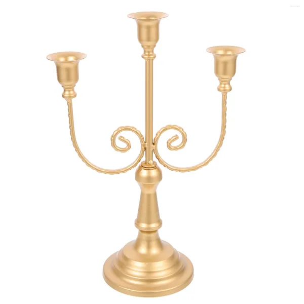 Bougeoirs support candélabre chandelier support métalvintage européen décoratif argent pilier photophore bras mariage