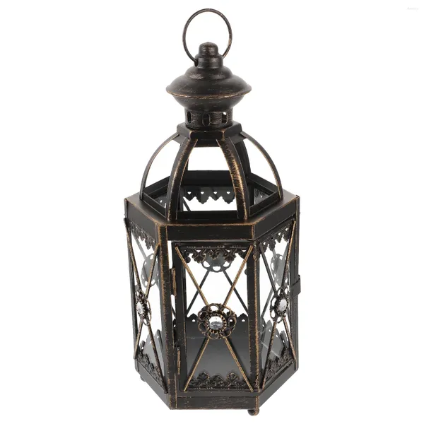 Bougeoirs support chandelier Table lanterne décorations fer verre ornement de bureau