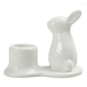 Candelabros de cerámica para té, candelabro moderno para decoración de mesa, estatuas para el hogar, centro de mesa de Pascua