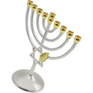 Kandelaarhouders houder Hanukkah Menorah Candlestick Joodse stand metal Chanukah Branch Deskop Candelabra Party Cups Tafel ornament