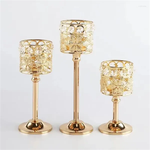 Bougeoirs support élégant chandelier en verre parfait pour les fêtes dîners décorations de Table