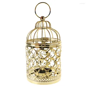 Kandelaars Hollowhouder Tealight Candlestick Hanging Lantern Vintage Bird Cage 3 Colors