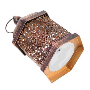 Bougeoirs Décorations de maison pour la maison Maroc Lanterne décorative haute luminosité Cérémonie de mariage Lampe sans flamme Lanternes en fer Accents