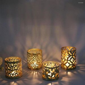 Kandelaars ijzeren houder holle vintage lantaarns tafel ring bruiloft aromatische kandelaar kaarsen huis decor verlichting decoratief o8v5