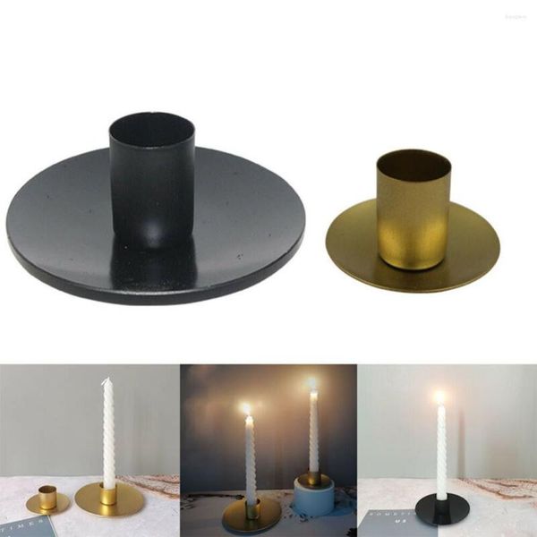 Candelabros de hierro, candelabro Retro, taza de cera negra dorada para mesa, fiesta de boda, adorno de decoración del hogar de Navidad