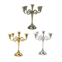 Kerzenhalter Eisen Retro Kandelaber 5 Arme Gold Weiß Silber Kerzenständer für Hochzeit Tischdekorationen Säulendekor