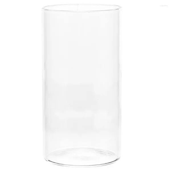 Bougeoirs, abat-jour, tasse en verre, cylindre, couvercle de Tube d'alimentation, bougeoirs transparents