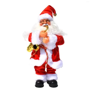 Kandelaars leer geuren in poppen kerstmis Santa H draait muzikale ornamenten Gold Vintage