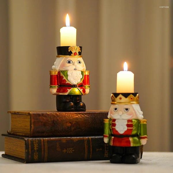 Candlers Decor Decor Decor Decols 14cm NUTCRACKER RESIN MINIATURE Figurines pour cheminée intérieur de la maison de Noël