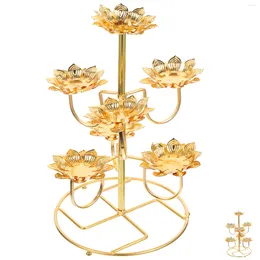 Candle Holders Lotus Candles Boeddha -lamphouder Creatieve pilaar Lantaarnboter voor ambacht