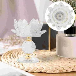 Candlers Lotus Candlestick Decoration Crystal Metal Desktop Delated Candleholder Home Exquis